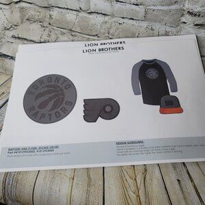 Raptors and Flyers Etched Velvet Patches Lion Brothers Appx 4.5 and 2 x 3"